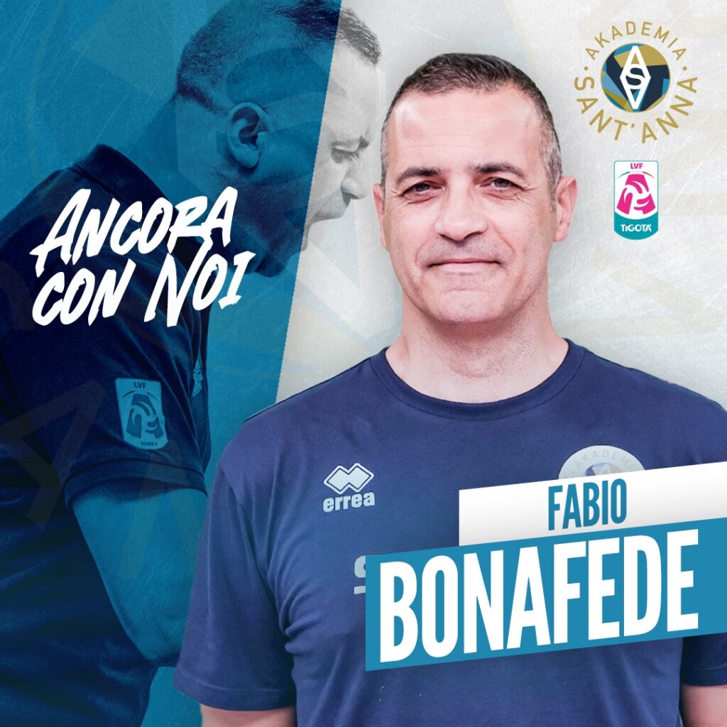 Akademia riparte da coach Bonafede, per il tecnico siracusano contratto fino al 2027